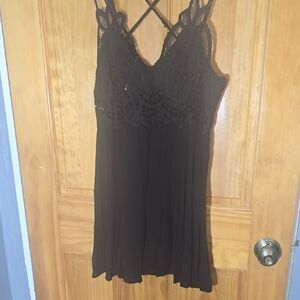 Trixxi Black Lace Strappy Dress
